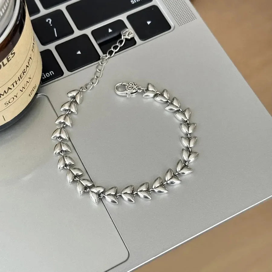 Whimsy Whisper Silver Bracelets Necklace - Diatoms