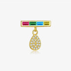 Vintage Style Silver Gemstones Earrings - Diatoms