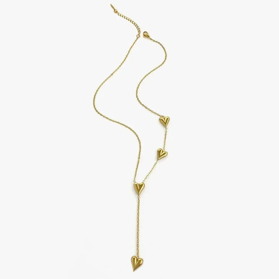 Luxy Heart Shape Long Necklace - Diatoms