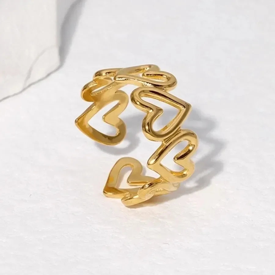 Luxy Heart Shape Adjustable Rings - Diatoms