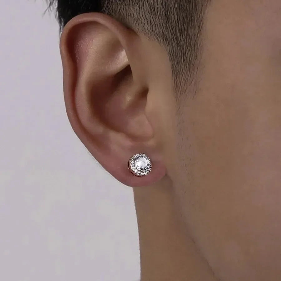 Classic Hip Hop Men Ear Studs - Diatoms