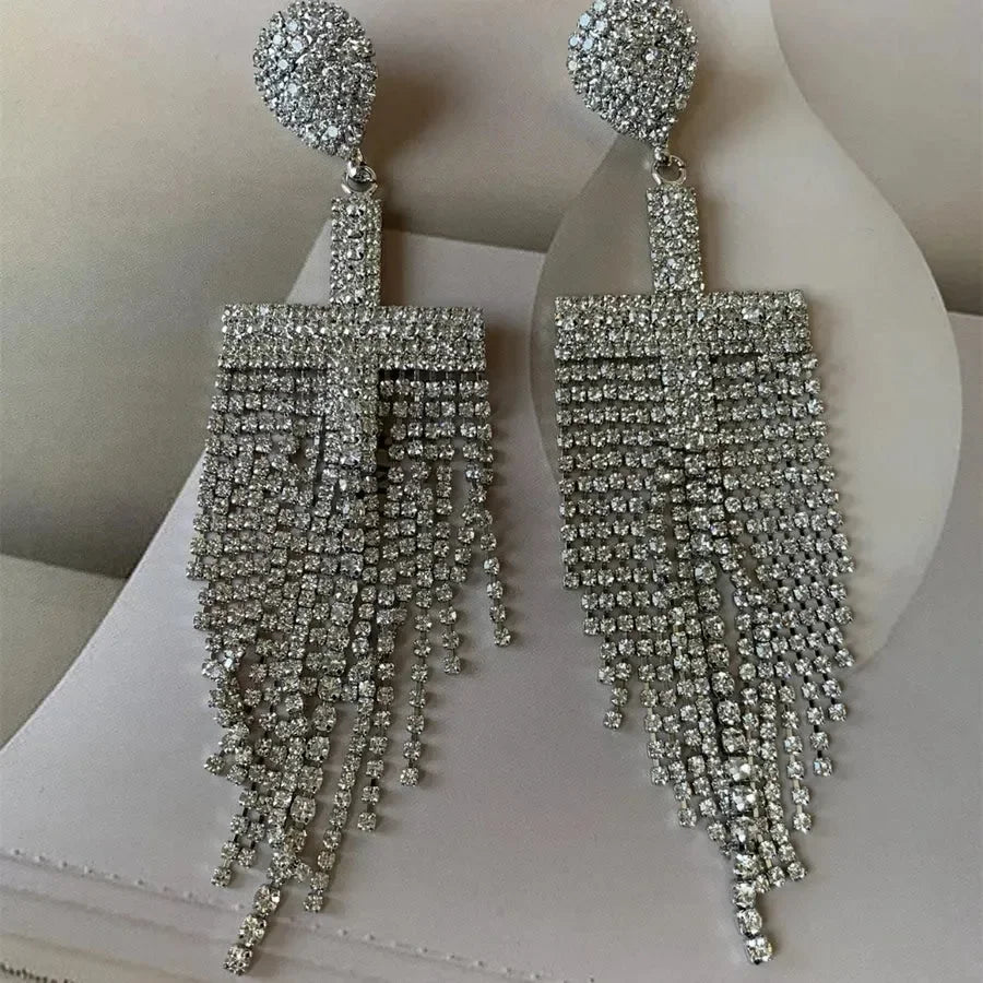 Luxy Crystal Rhinestones Earrings - Diatoms
