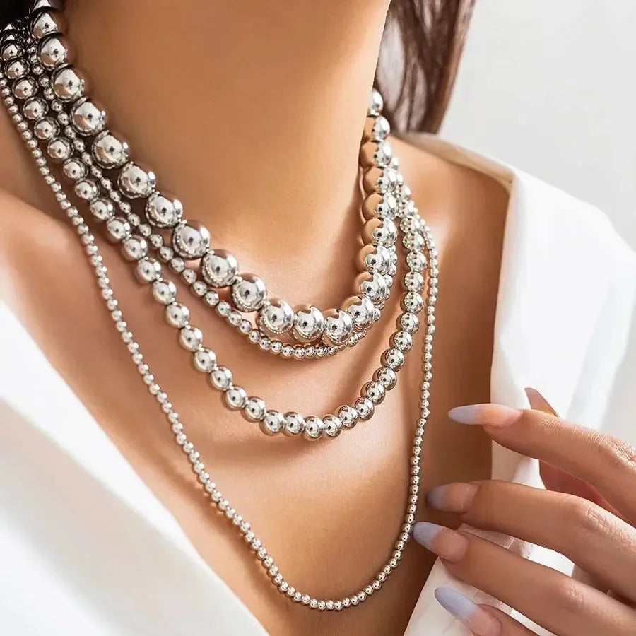 Retro Style Round Three Dimensional Thick Layered Necklaces - Diatoms