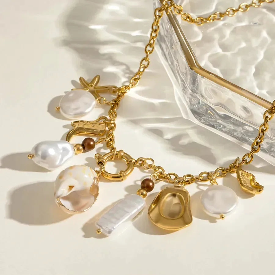 Classic Style Starfish Necklace - Diatoms