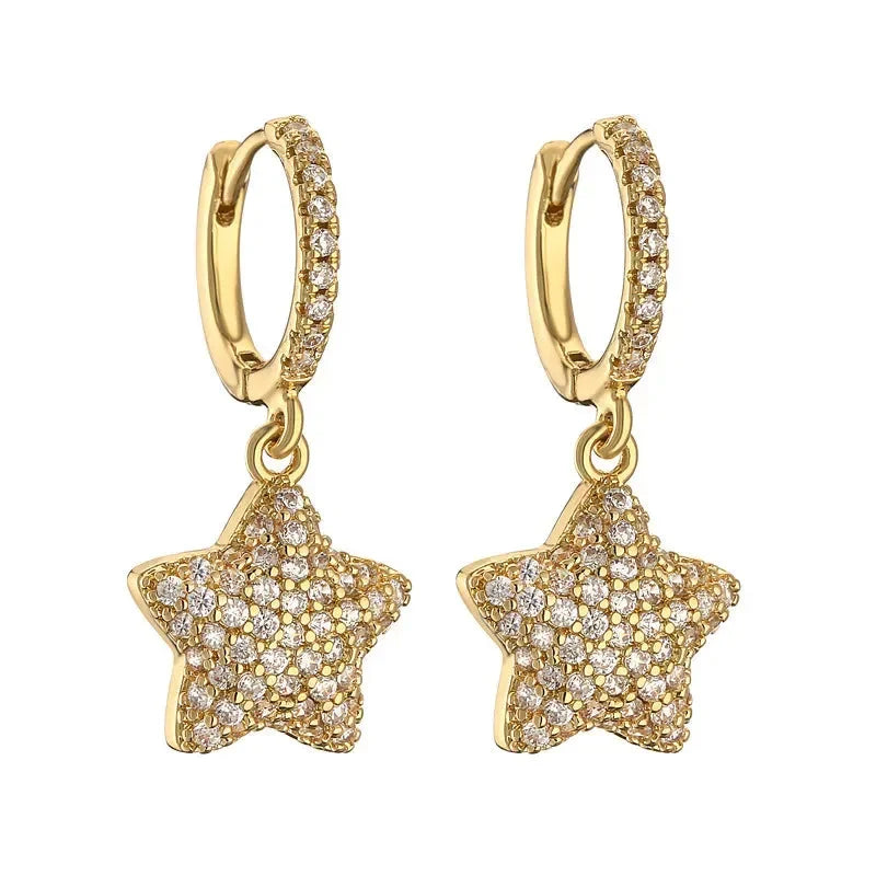 Midnight Gleam Drop Earrings - Diatoms