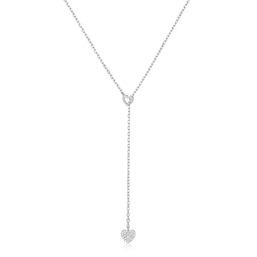 Luxy Interlocked Heart Shape Necklace - Diatoms