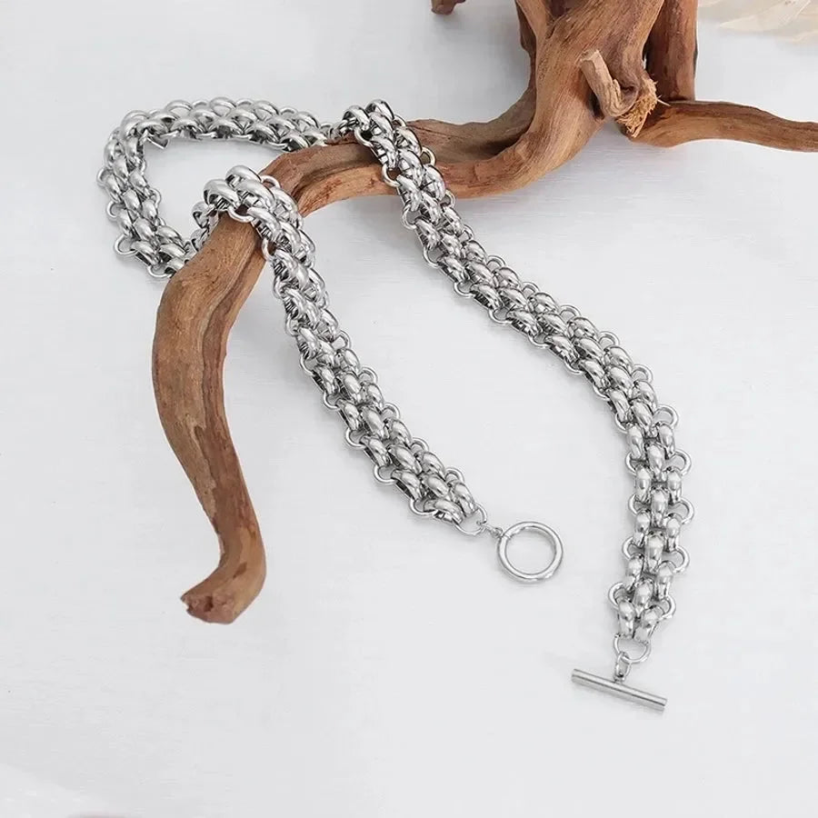 Golden Glam Hollow Out Bracelets Necklace - Diatoms