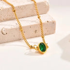 Luxy Emerald Necklace - Diatoms