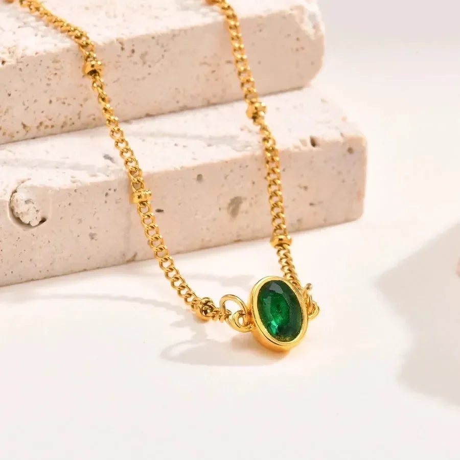 Luxy Emerald Necklace - Diatoms