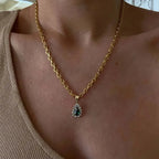 Luxe Green Gemstones Necklace - Diatoms