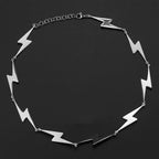 Diatoms Hip-Hop Retro Patchwork Solid Color Necklace - Diatoms