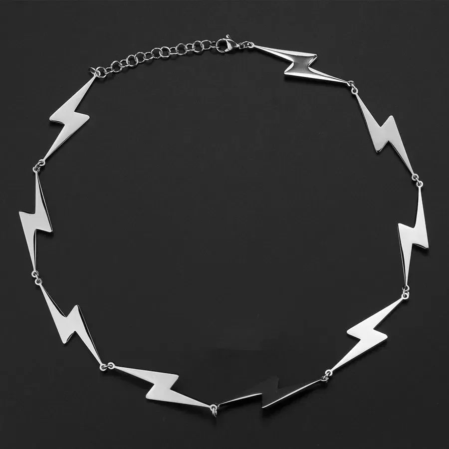 Diatoms Hip-Hop Retro Patchwork Solid Color Necklace - Diatoms