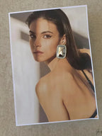 Artistic Rectangle Ear Studs - Diatoms