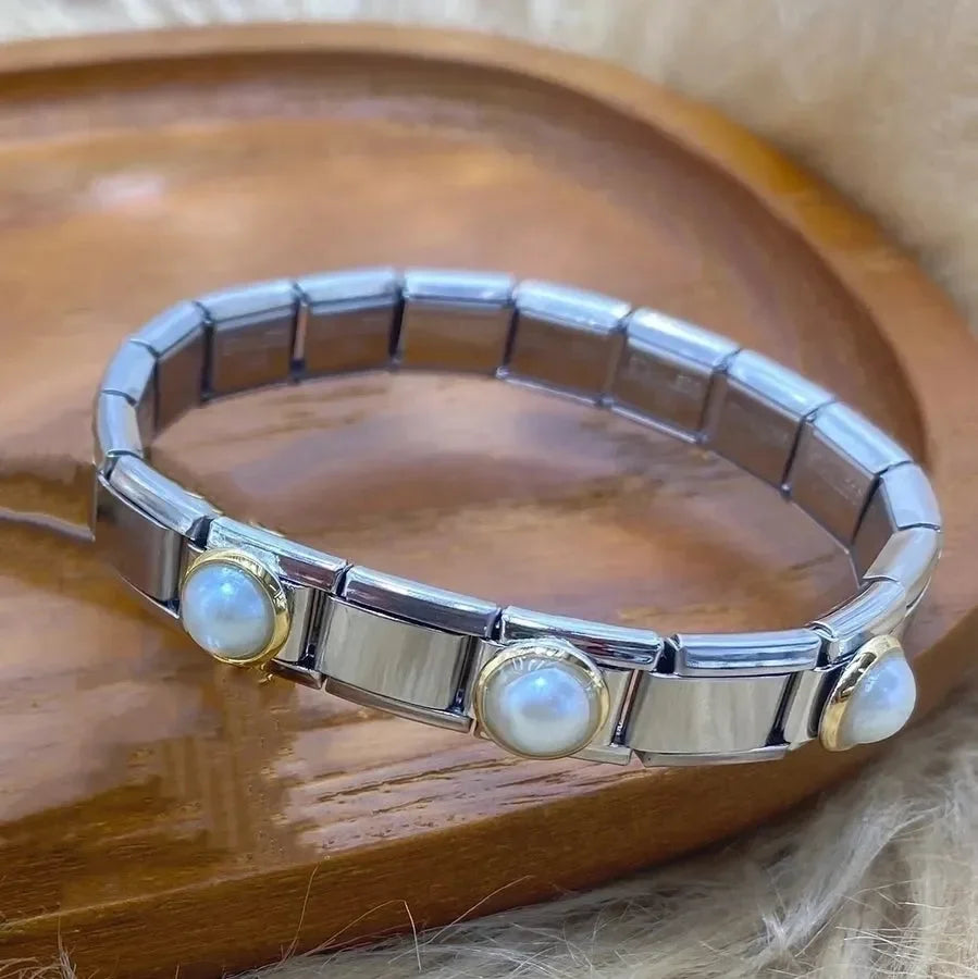 Luxy Italian Charm Pearl Bracelets - Diatoms