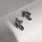 Triple Water Droplets Earrings - Diatoms
