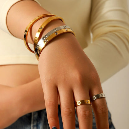 Gold Solitaire Bracelets