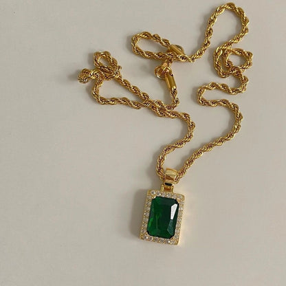 Emerald Radiance Greenstone Pendant