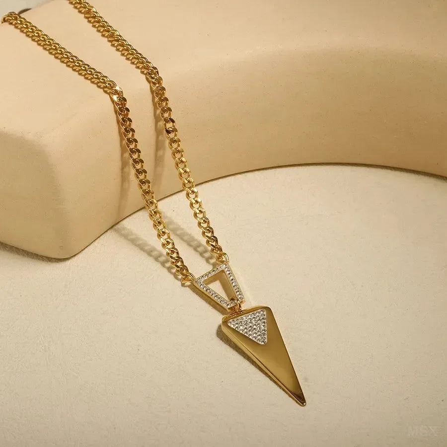 Luxy Triangle Necklace - Diatoms