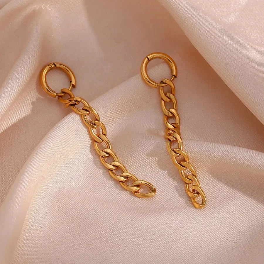 Long Chain Earrings - Diatoms