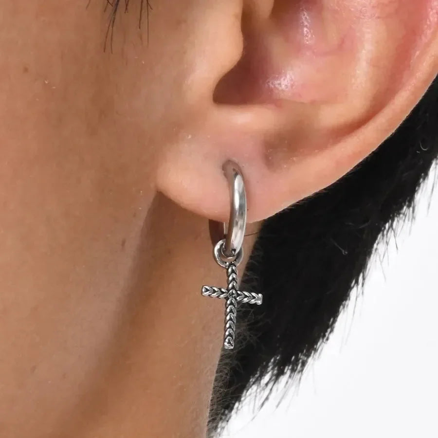 Diatoms Vintage Cross Earrings - Diatoms