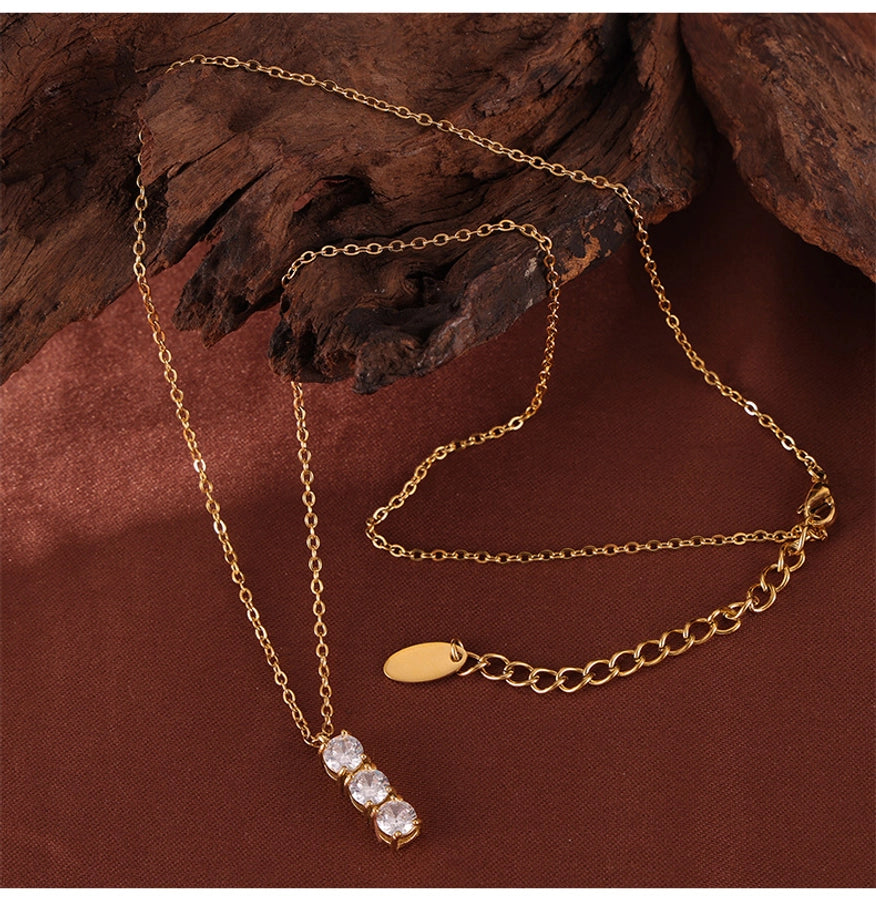 Dainty Drop Diamond Pendant Necklace