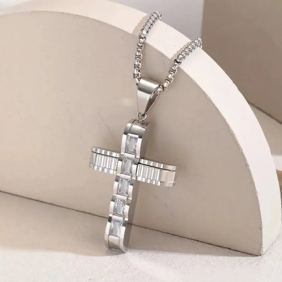 Classic Cross Pendant - Diatoms