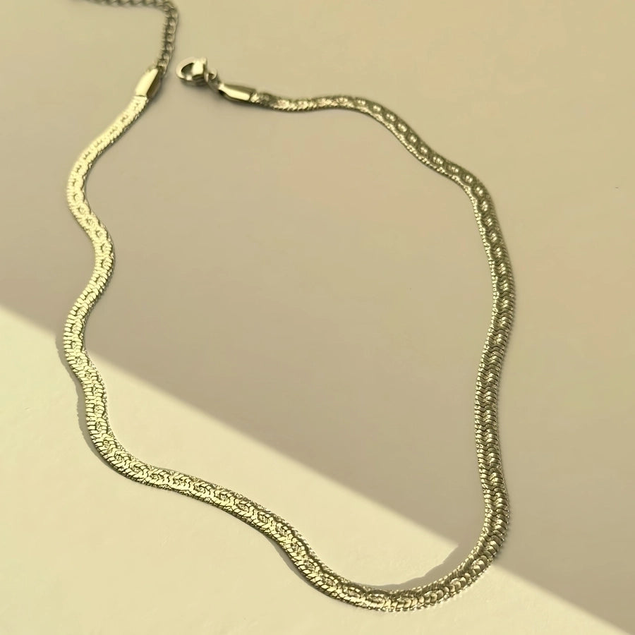 Classic Minimal Sleek Snake Chain Necklace