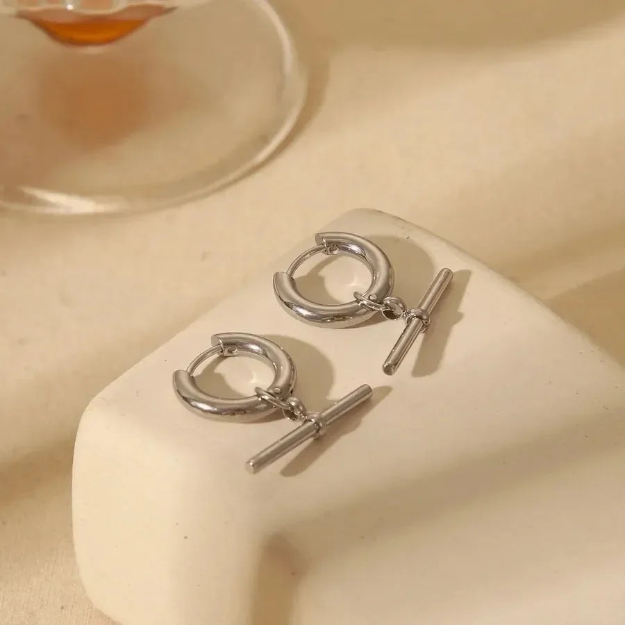 Luxy T-Bar Drop Earrings - Diatoms