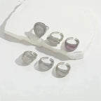 Dreamy Diamond Round Rings - Diatoms