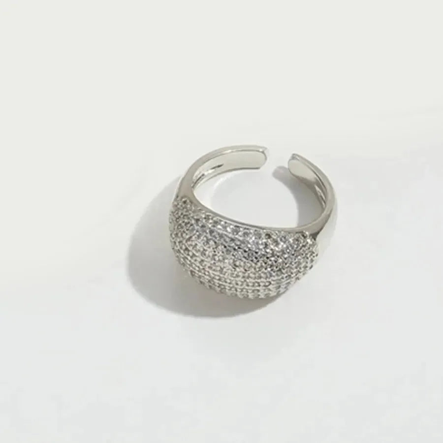 Dreamy Diamond Open Oval Rings - Diatoms