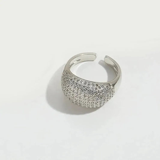 Dreamy Diamond Open Oval Rings - Diatoms