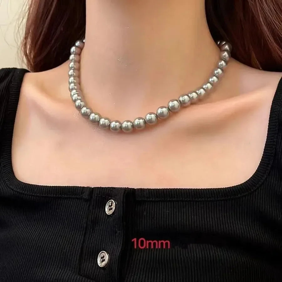 Luxy Silver Beaded Necklace - Diatoms