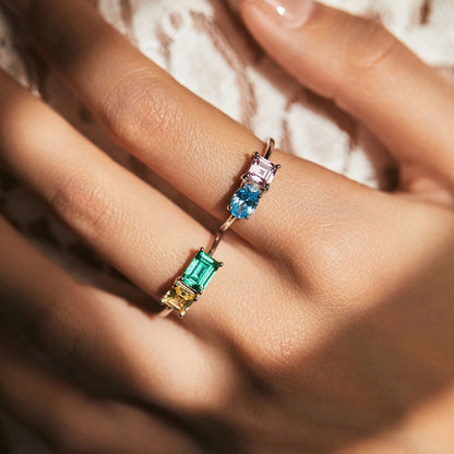 Emerald Sunshine Rings