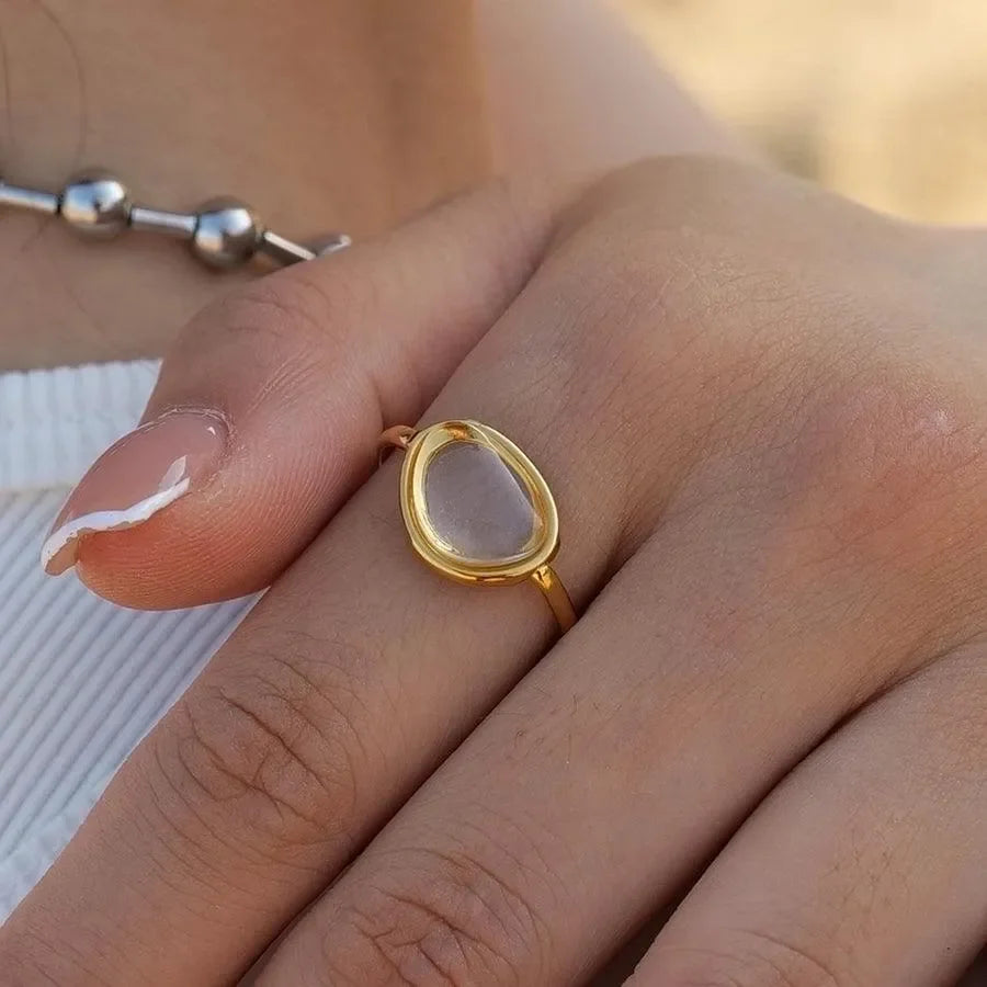 Charming Oval Rings - Diatoms