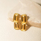 Hawaiian Heaven Rectangle Statement Earrings - Diatoms