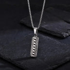 Vertical Bar Pendant - Diatoms