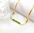 Heart Shape Inlay Necklace - Diatoms