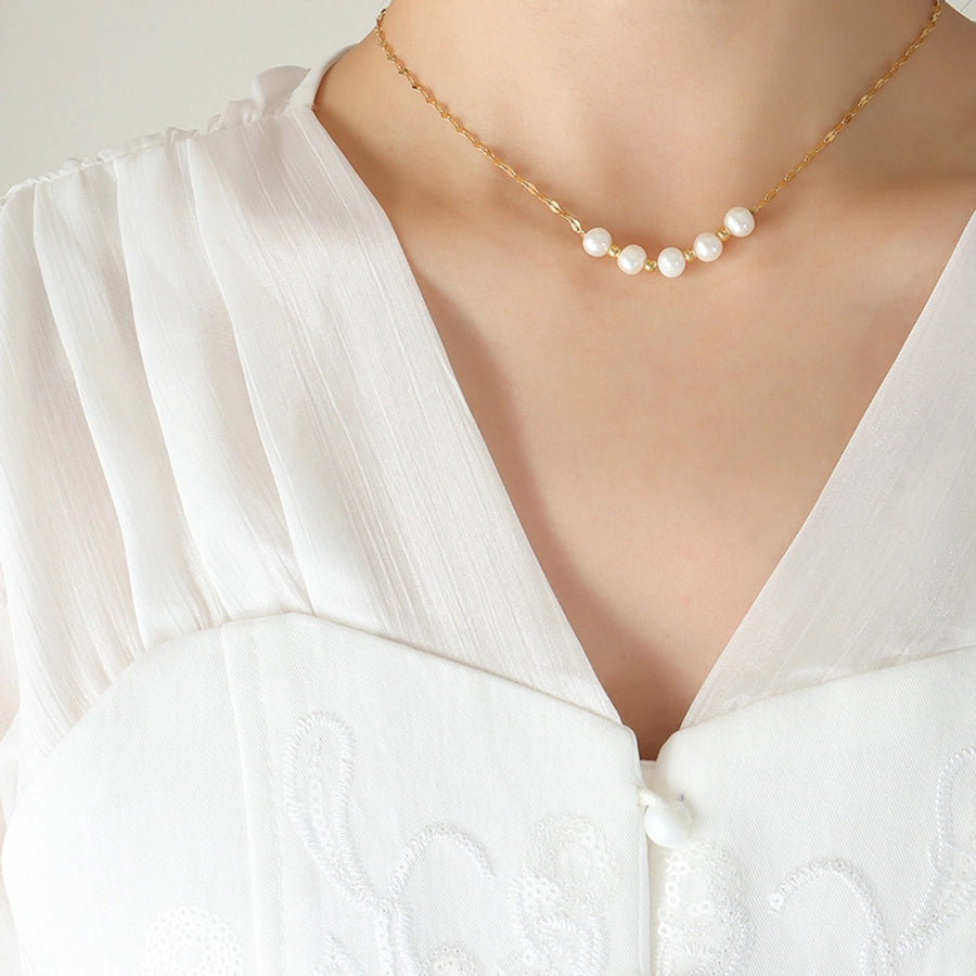 Five Pearl Necklace