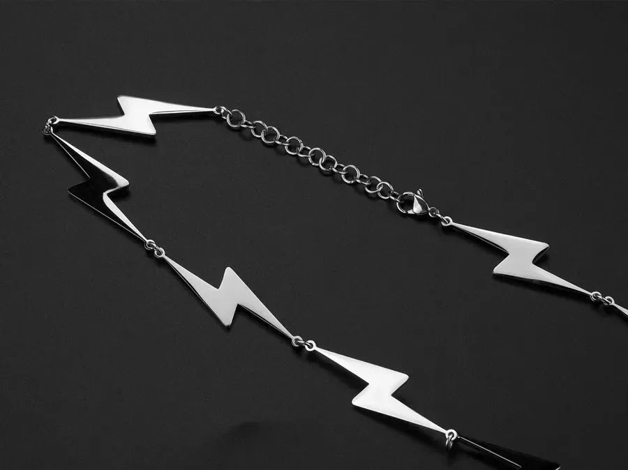 Diatoms Hip-Hop Retro Patchwork Solid Color Necklace - Diatoms