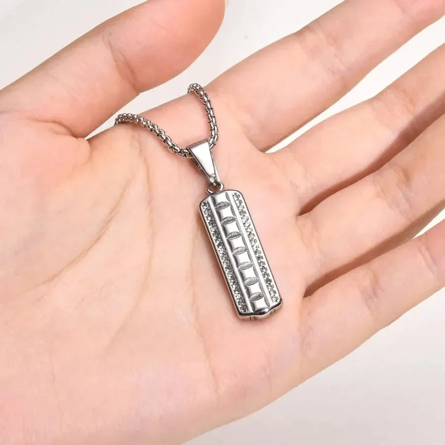 Vertical Bar Pendant - Diatoms