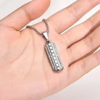 Vertical Bar Pendant - Diatoms