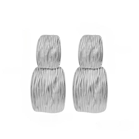 French Style Exclusive Geometric Drop Earrings - Diatoms