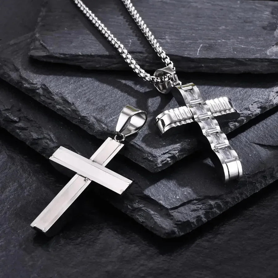 Classic Cross Pendant - Diatoms