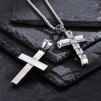 Classic Cross Pendant - Diatoms