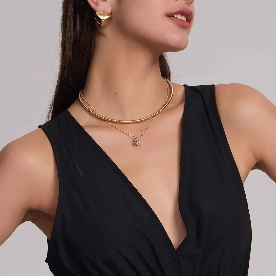 Geometric Droplets Necklace - Diatoms