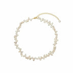 Vacation Round Pearl Beaded Necklace - Diatoms