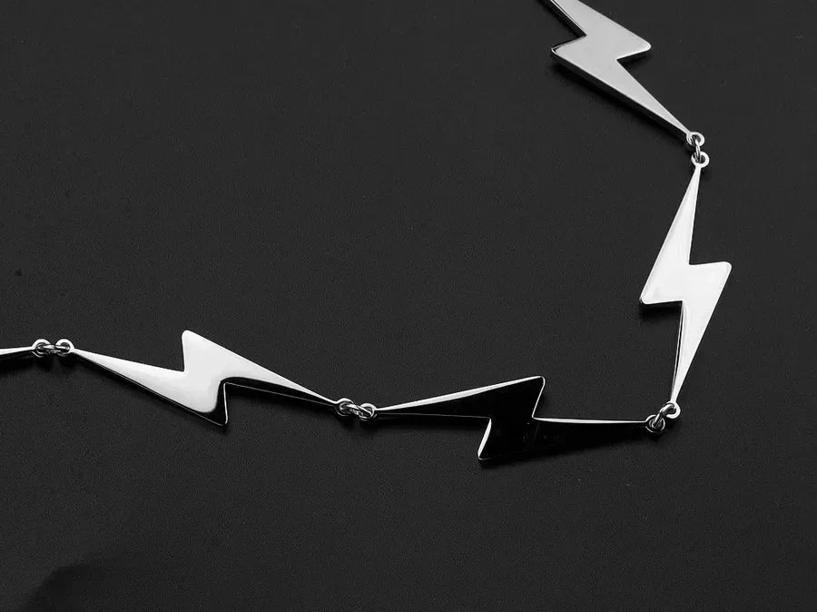 Diatoms Hip-Hop Retro Patchwork Solid Color Necklace - Diatoms