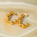 Ball Hoop Earring - Diatoms