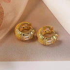 Commute Round Hoop Earrings - Diatoms
