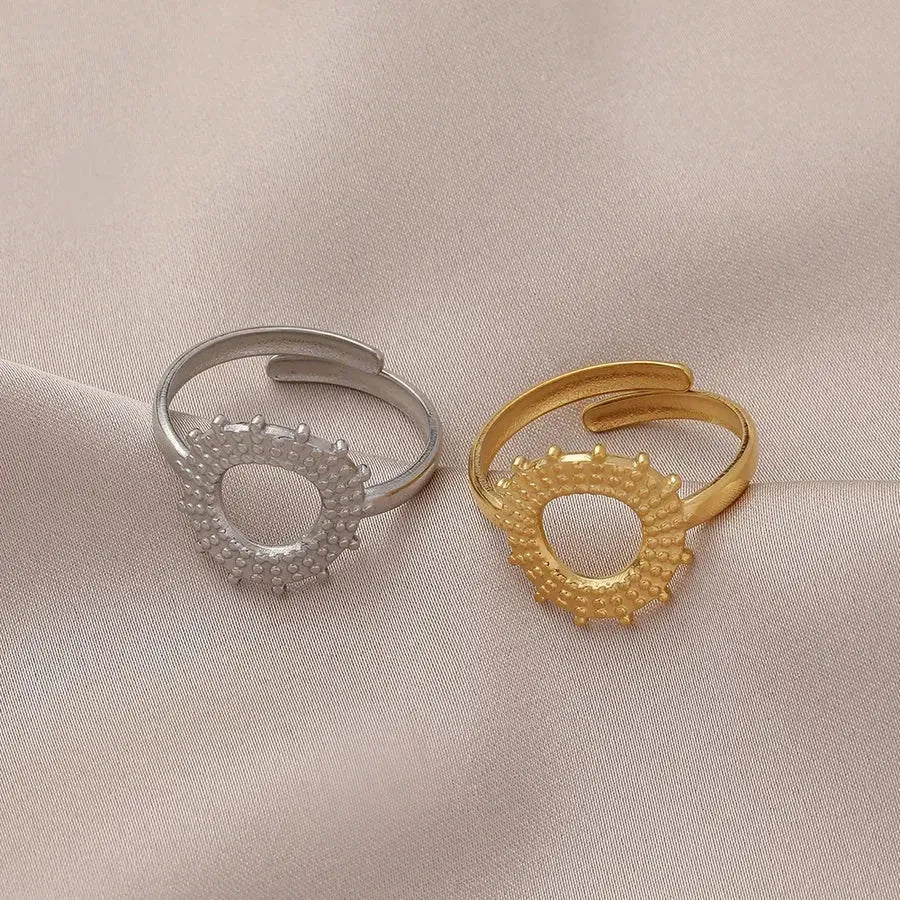 Luxy Round Adjustable Ring - Diatoms